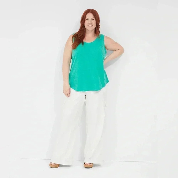 ⭐️ NWT Lane Bryant Scoop Neck Tank, Size 14/16, Emerald - Picture 2 of 7